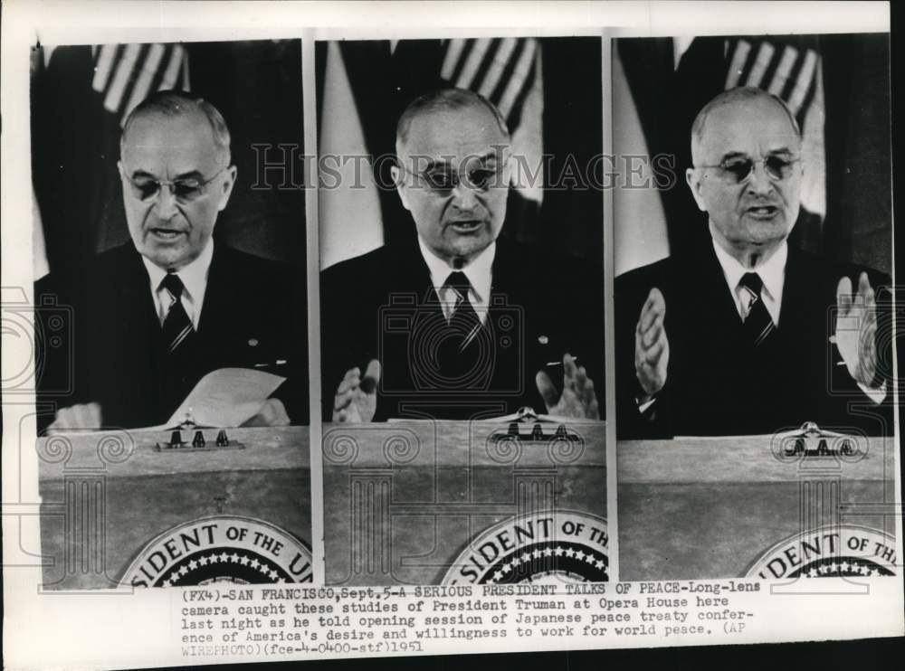 1951 President Harry Truman speaking at Opera House, San Francisco-Historic Images