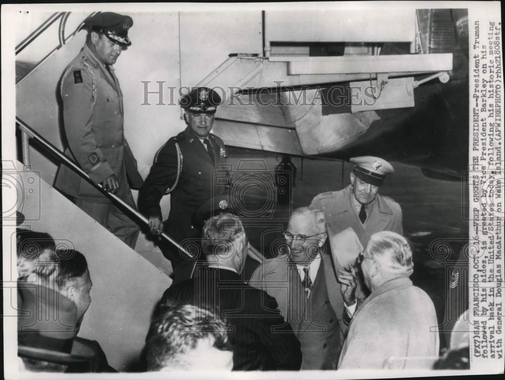 1950 President Harry S Truman&#39;s arrival back in US, San Francisco-Historic Images