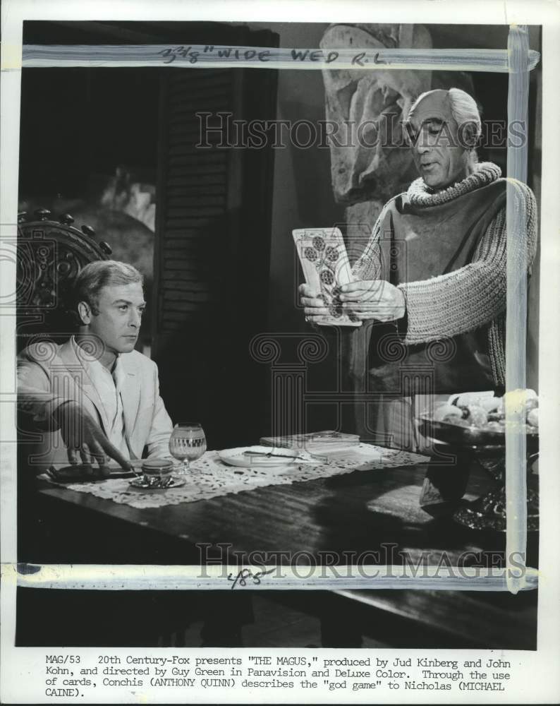 1969 Actors Anthony Quinn & Michael Caine star in "The Magus"-Historic Images