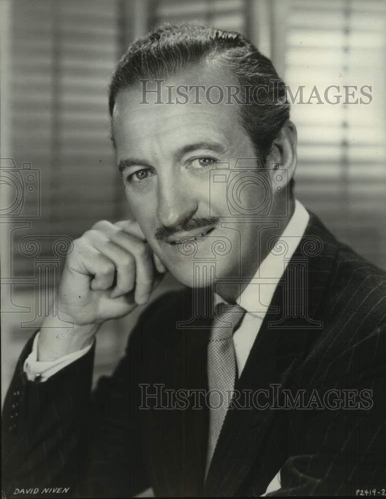 1956 Actor David Niven stars in Paramount's "The Birds and the Bees"-Historic Images