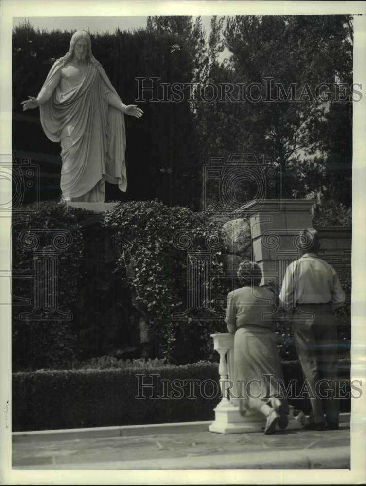 1956 "The Christus" Statue of Jesus Christ at Forest Lawn Cemetery-Historic Images