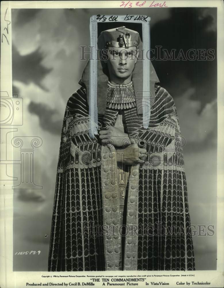 1957 Actor Yul Brynner stars in "The Ten Commandments"-Historic Images
