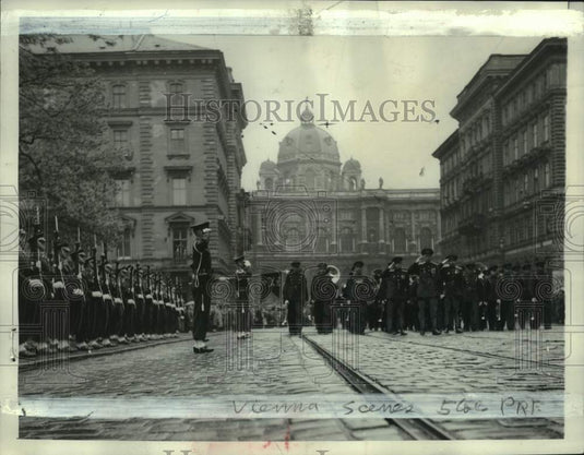 1952 Guards in formation in front of the Allied Kommandantura-Historic Images
