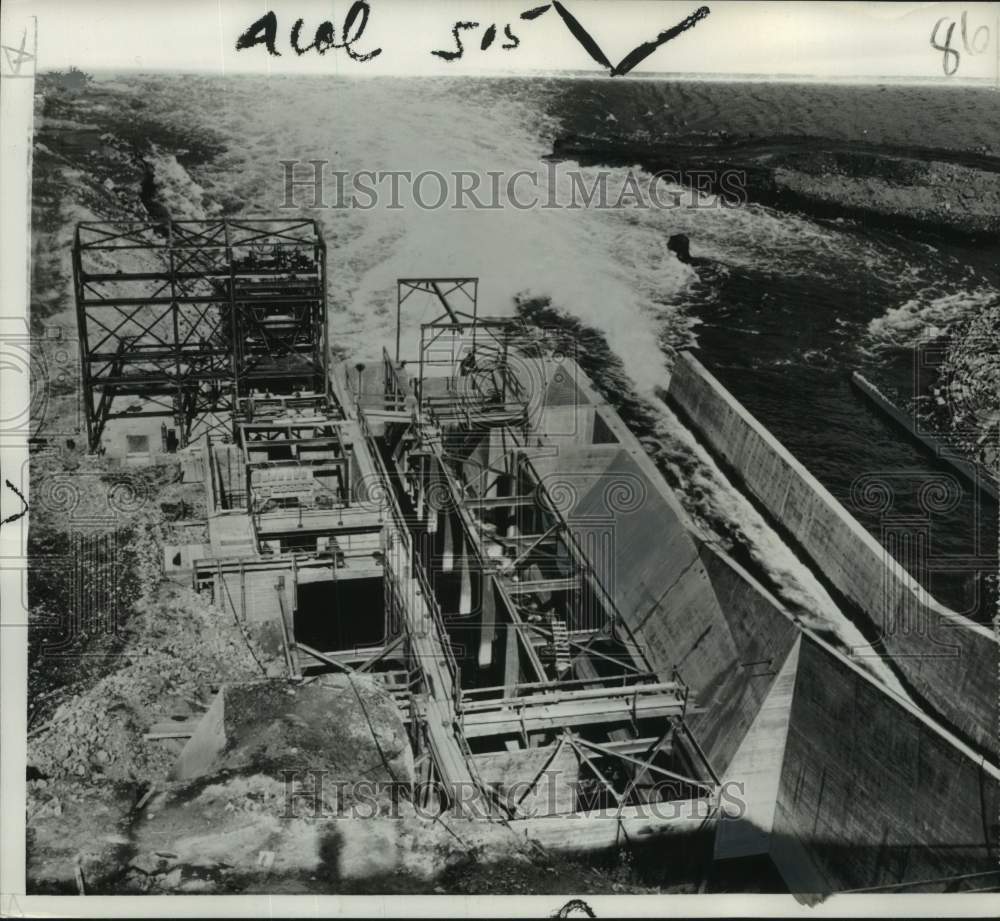 1958 Press Photo Oxbow Dam fish trap on Snake River, Idaho - pix05491 - Historic Images