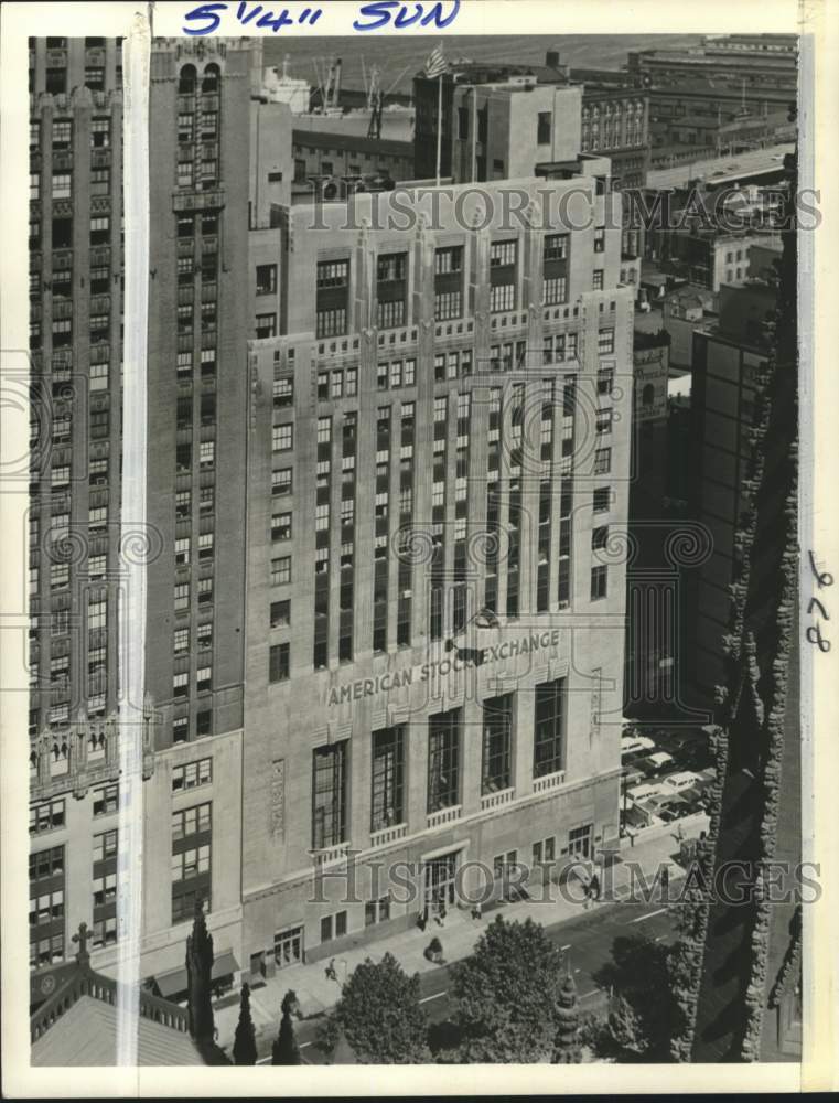 1967 View of the American Stock Exchange building-Historic Images