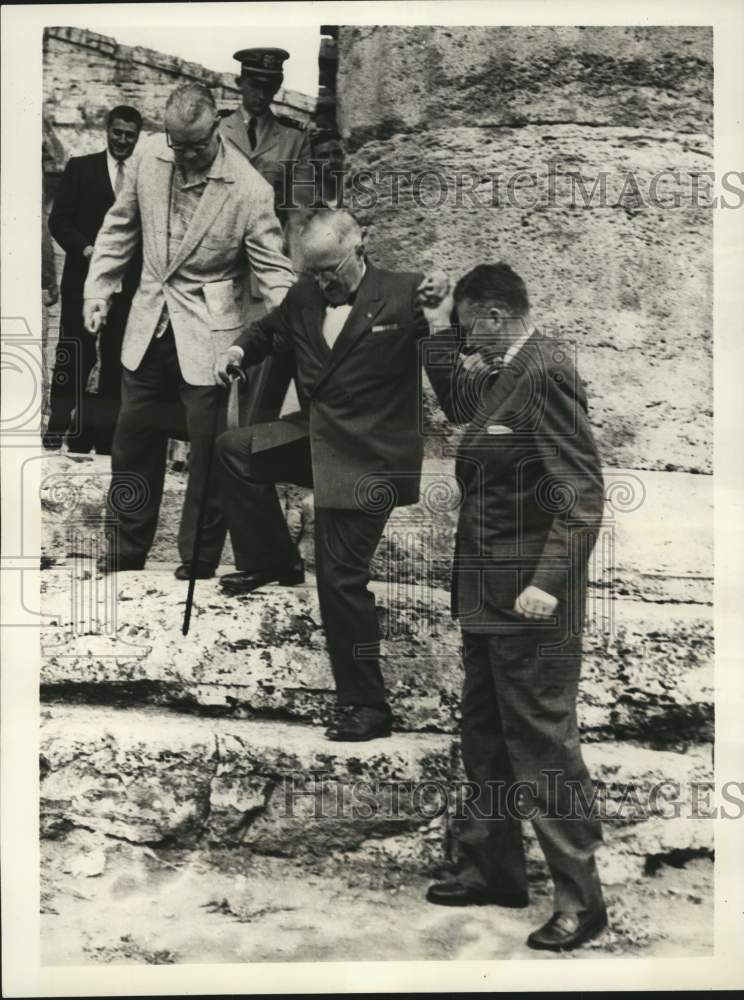 1956 Former US President Harry Truman & William Hearst Jr., Italy-Historic Images