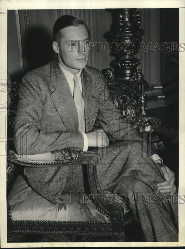 1932 Press Photo Prince Frederick of Prussia at Theater in San Francisco - Historic Images