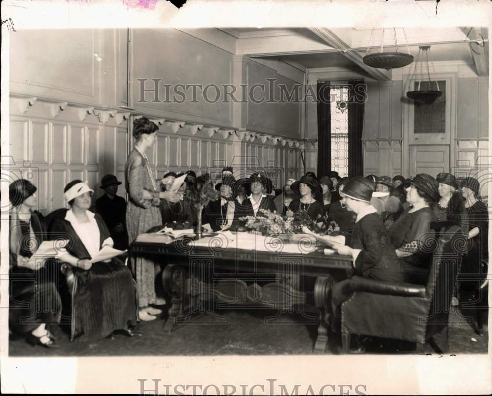 1924 Press Photo Scene at Women&#39;s National Democratic Party meeting in New York- Historic Images