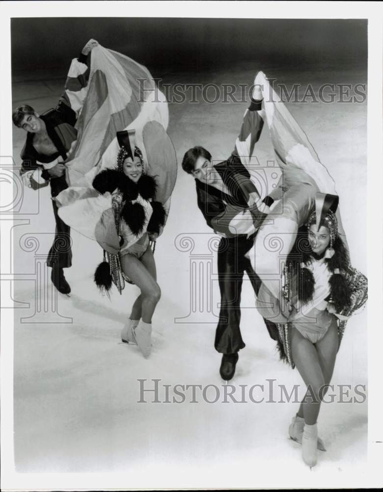 1985 Press Photo "Ice Capades" skaters star in the "Bravo America!" show- Historic Images