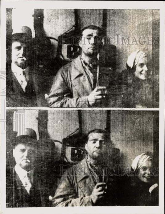 1934 Press Photo C.W.A. Scott poses with A.O. Edwards & Jean Batten in Australia - Historic Images