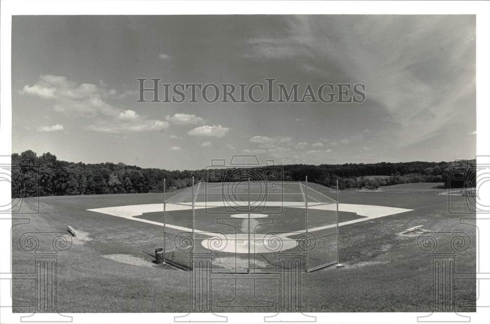 1983 Press Photo Baseball Field at Shenk Park in Derry Township, Pennsylvania - Historic Images