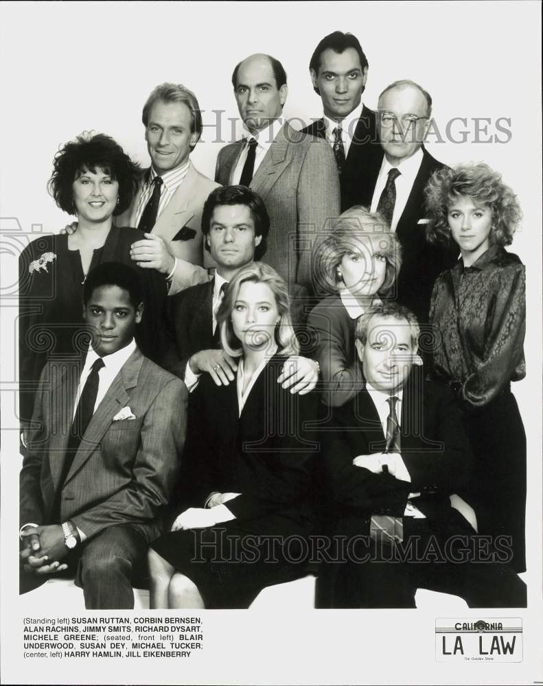 1986 Press Photo Starring Cast Actors of "L.A. Law" Television Series - Historic Images