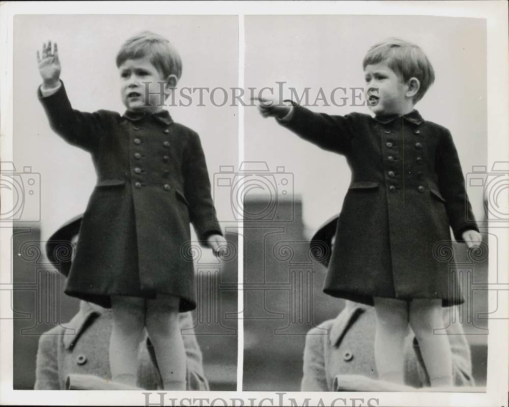 1951 Press Photo Young Prince Charles at Clarence House in London, England - Historic Images