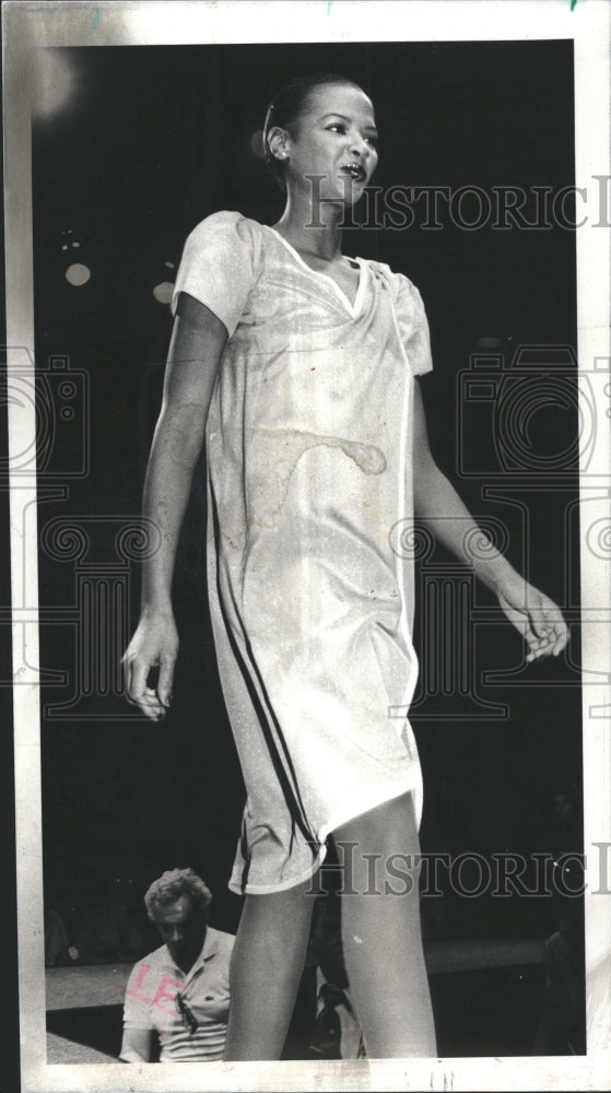 1979 Fashion Design Crepe de Chine Chemise - Historic Images