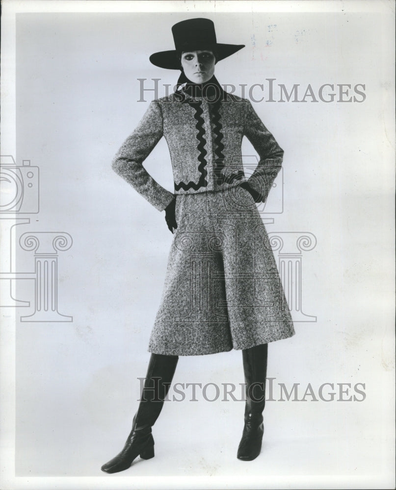 1970 Kasper Dress Boots Fashion - Historic Images