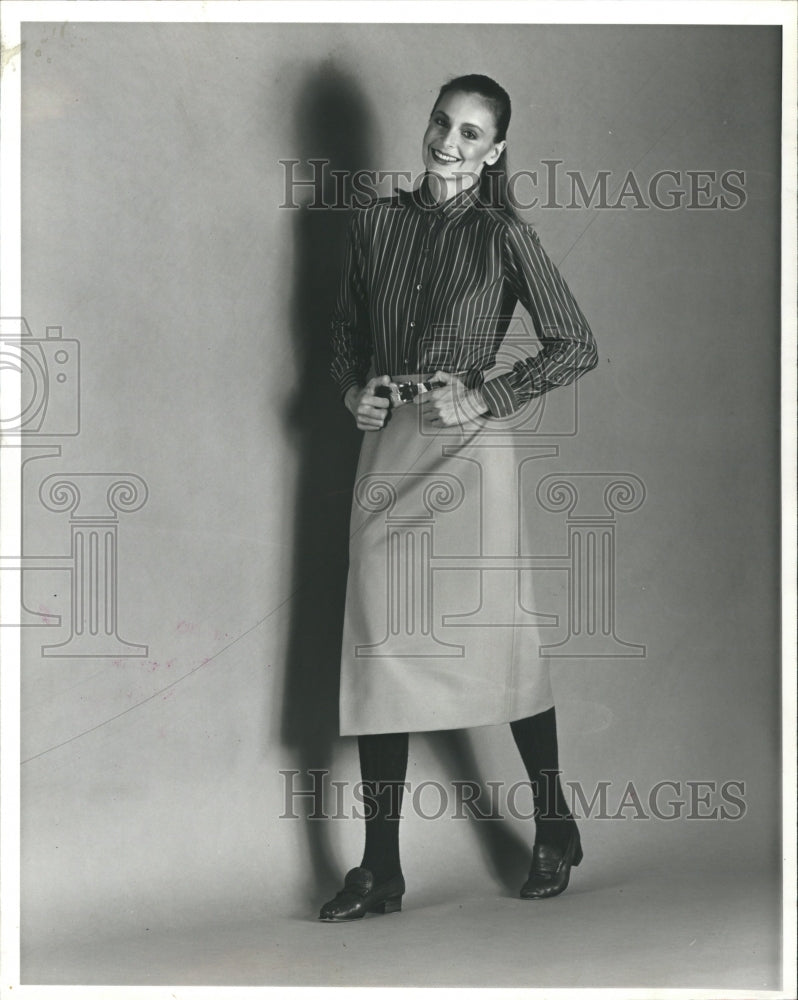 1979 Chic Loafers Skirt Shirt Fredric Stein - Historic Images