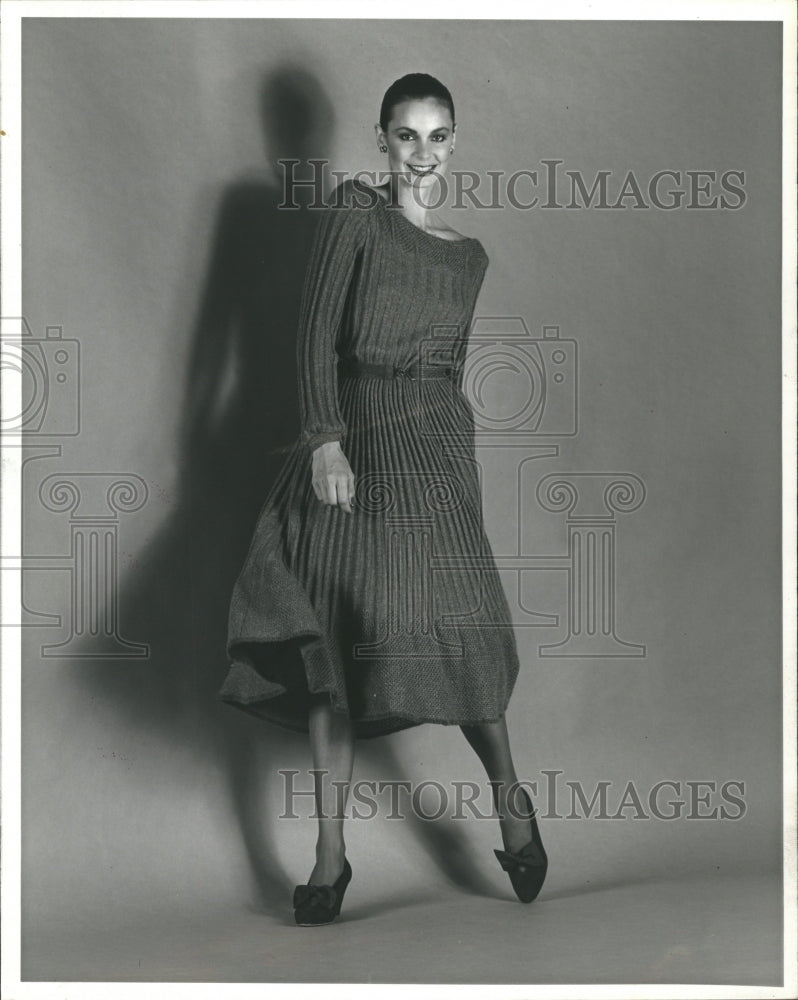 1979 Heels Venice Knit Dress Fredric Stein - Historic Images