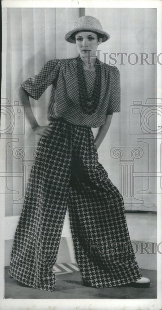 1973 Lanvin Charlie Collection Hat Trousers - Historic Images
