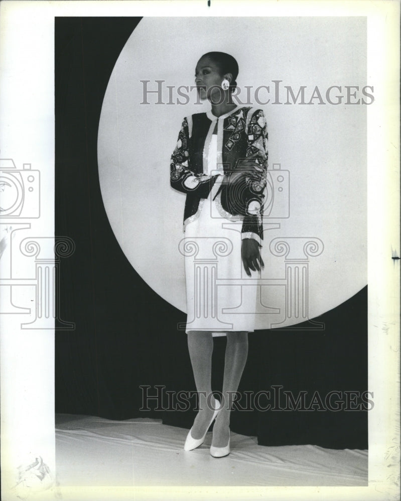 1983 Bob Mackie Cardigan Shift Jim Frost - Historic Images