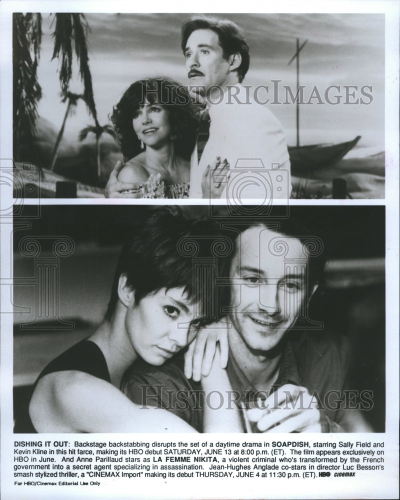 1992 Sally Field Kevin Kline Soapdish HBO - Historic Images