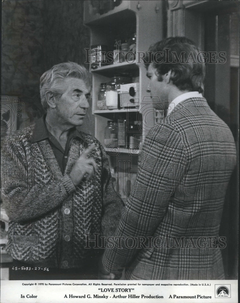 1970 Film Actors John Marley & Ryan O'Neal - Historic Images