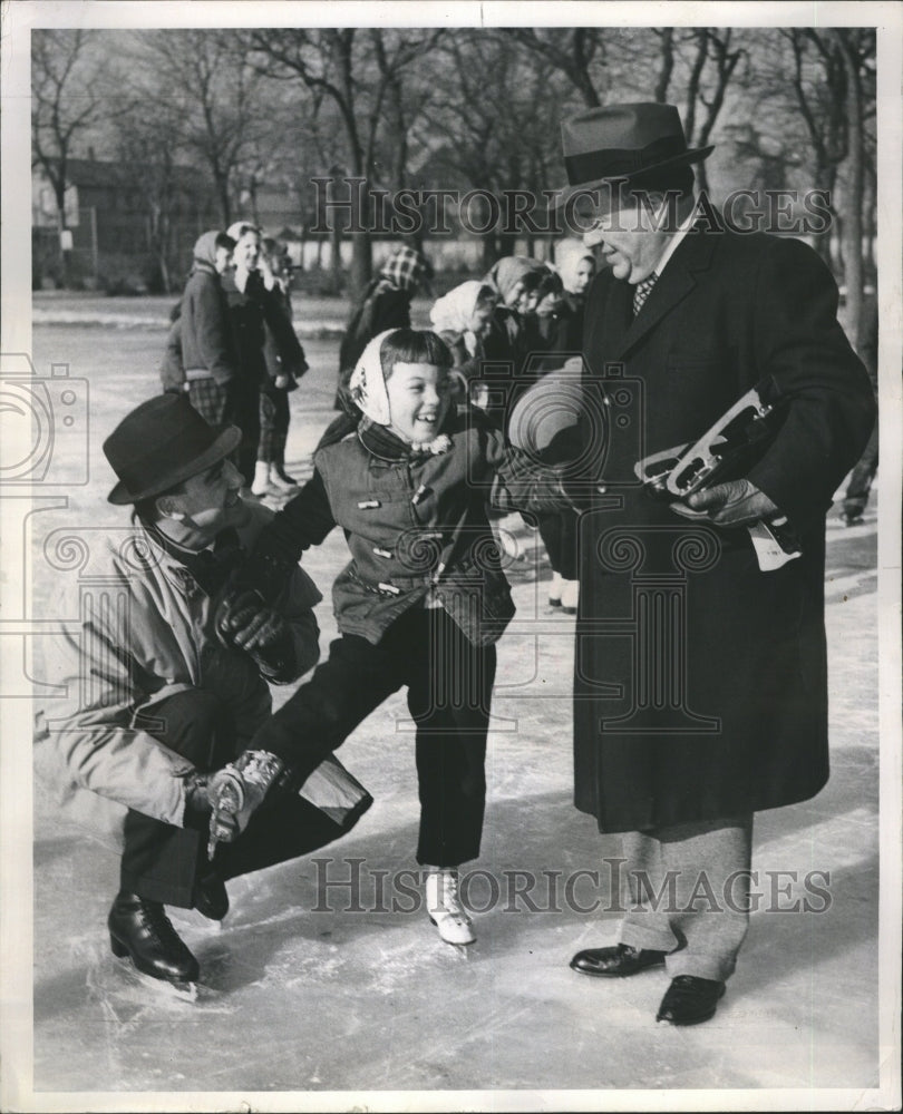 1959 Mayor Daley Youth Skating Prog Chicago - Historic Images