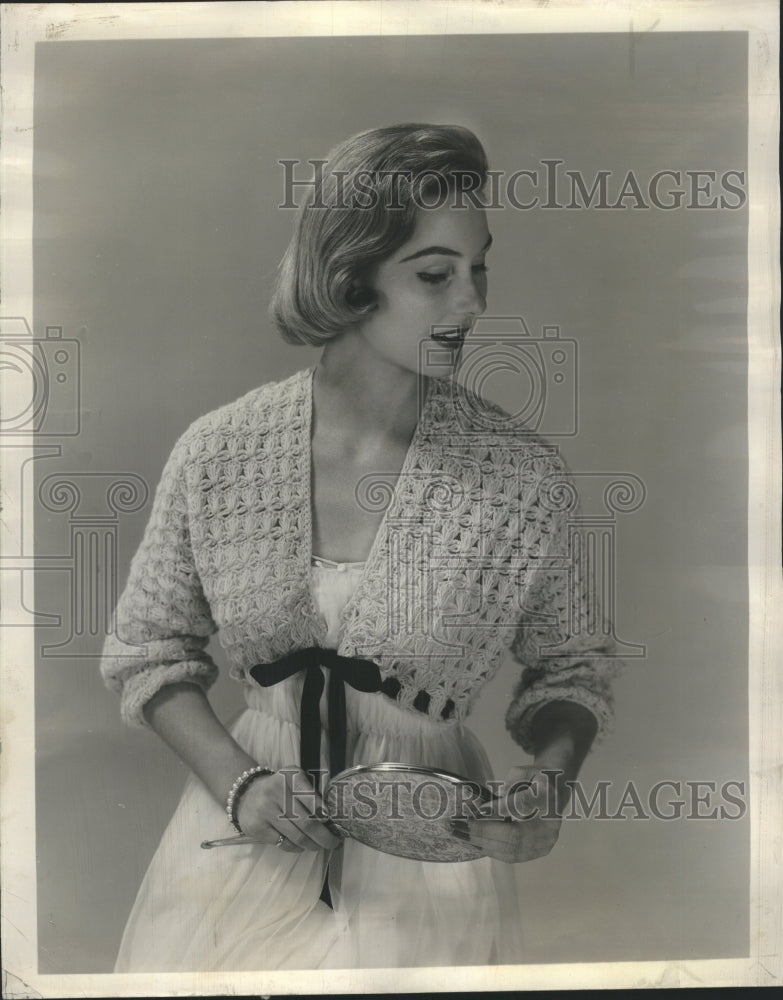 1955 Lacy Bed Jacket - Historic Images