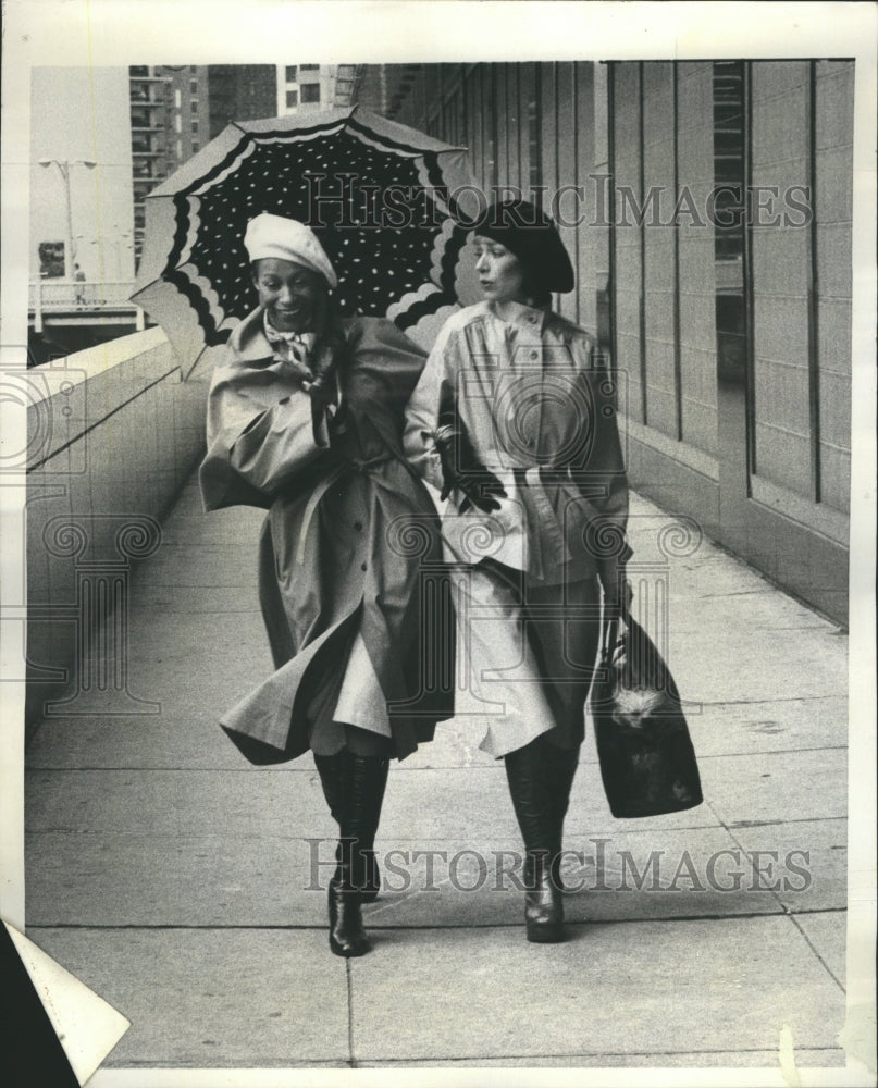 1975 Luba Rainwear Tent Coat Suit Skirt - Historic Images