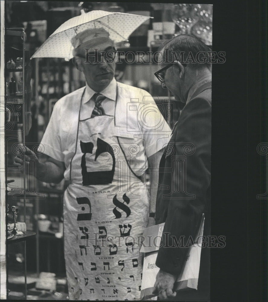 1971 Rosenblum Book Shop rain wear - Historic Images