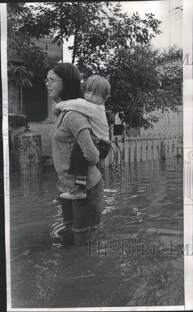 1972 Flooded Elk Grove Trailer Park, IL - Historic Images