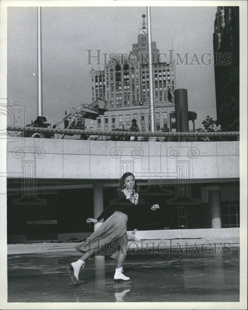 1978 Natalie Edgecomb Hart Plaza Skating - Historic Images