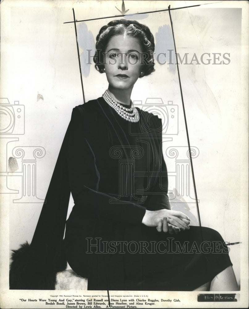 1944 Dorothy Gish Actress Lillian Sister - Historic Images