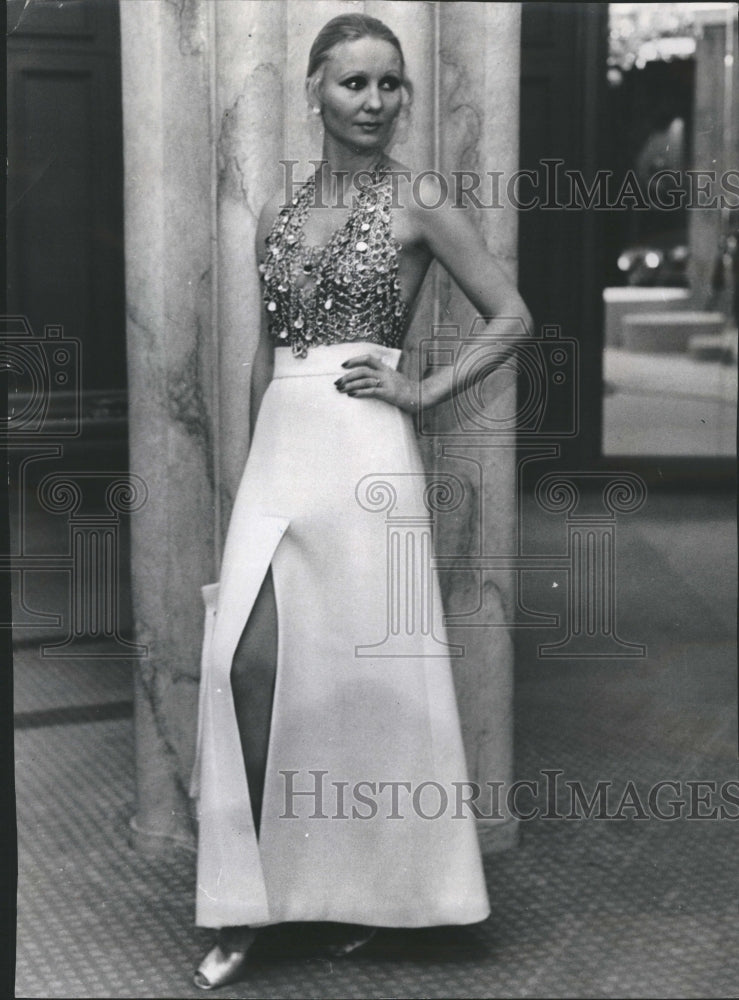 1972 Pauline Trigere Evening Suit Chiffon - Historic Images