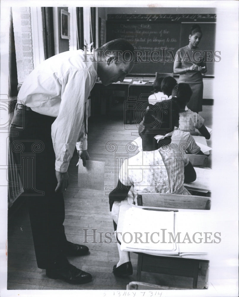 1965 Teacher &amp; Students Stephens School - Historic Images
