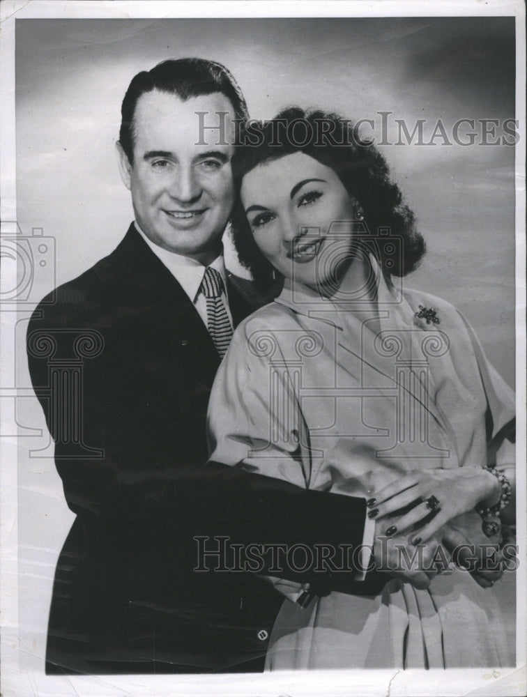 1953 Press Photo Marion Marlowe And Frank Russell - Historic Images