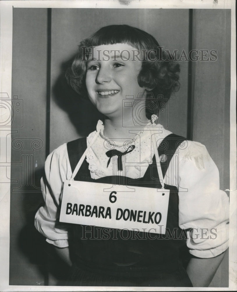 1950 Press Photo Barbara Donelko Spelling bee contestan - Historic Images