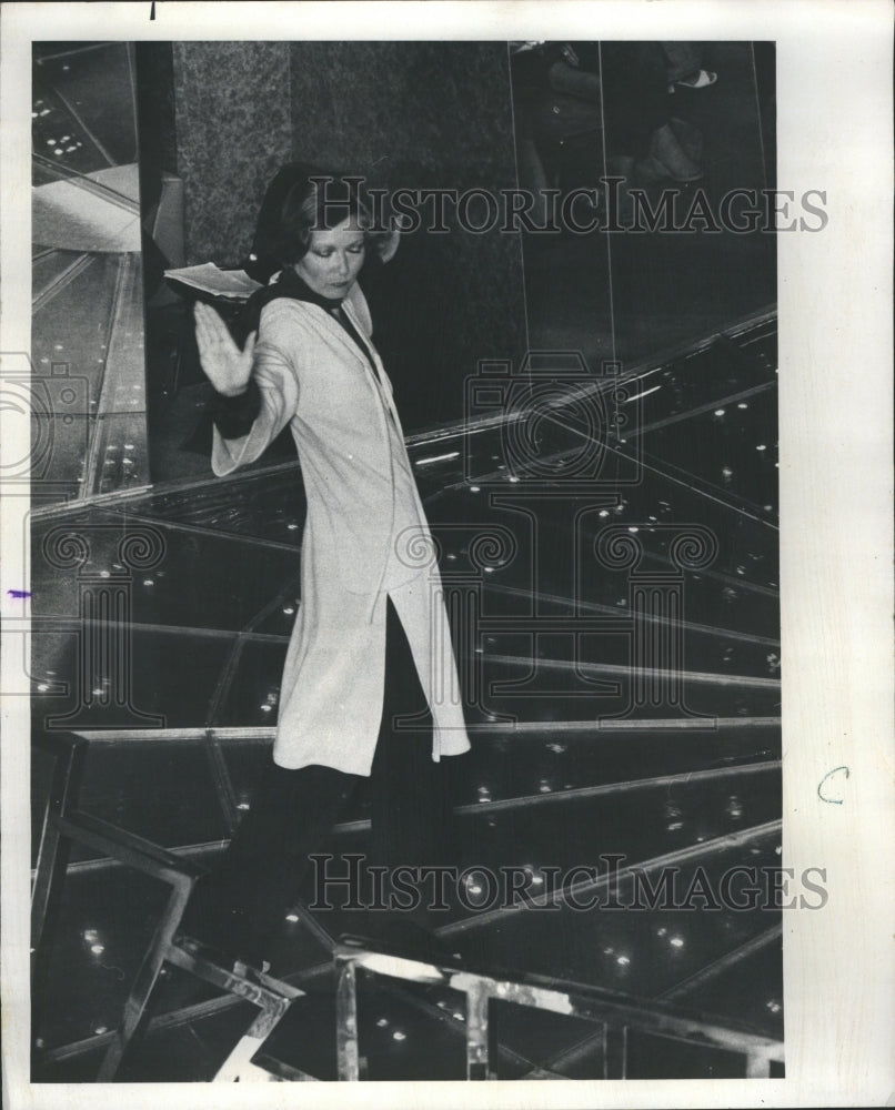 1976 Noriko Gray Wool Tunic Black Pants - Historic Images