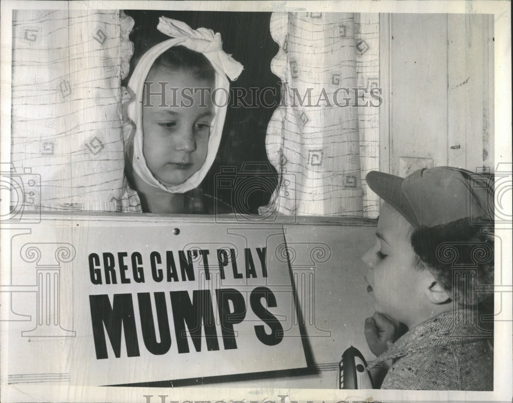 1957 Mumps Sick Child Altamont Illinois - Historic Images