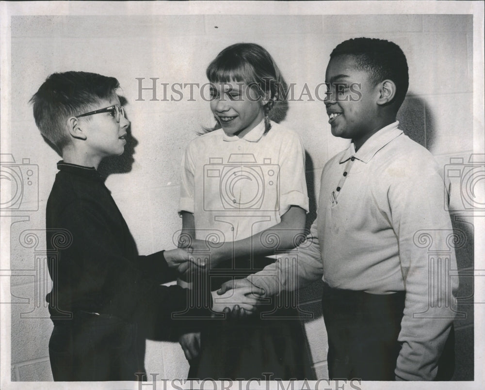 1965 Spelling Bee Contestants Handshake - Historic Images