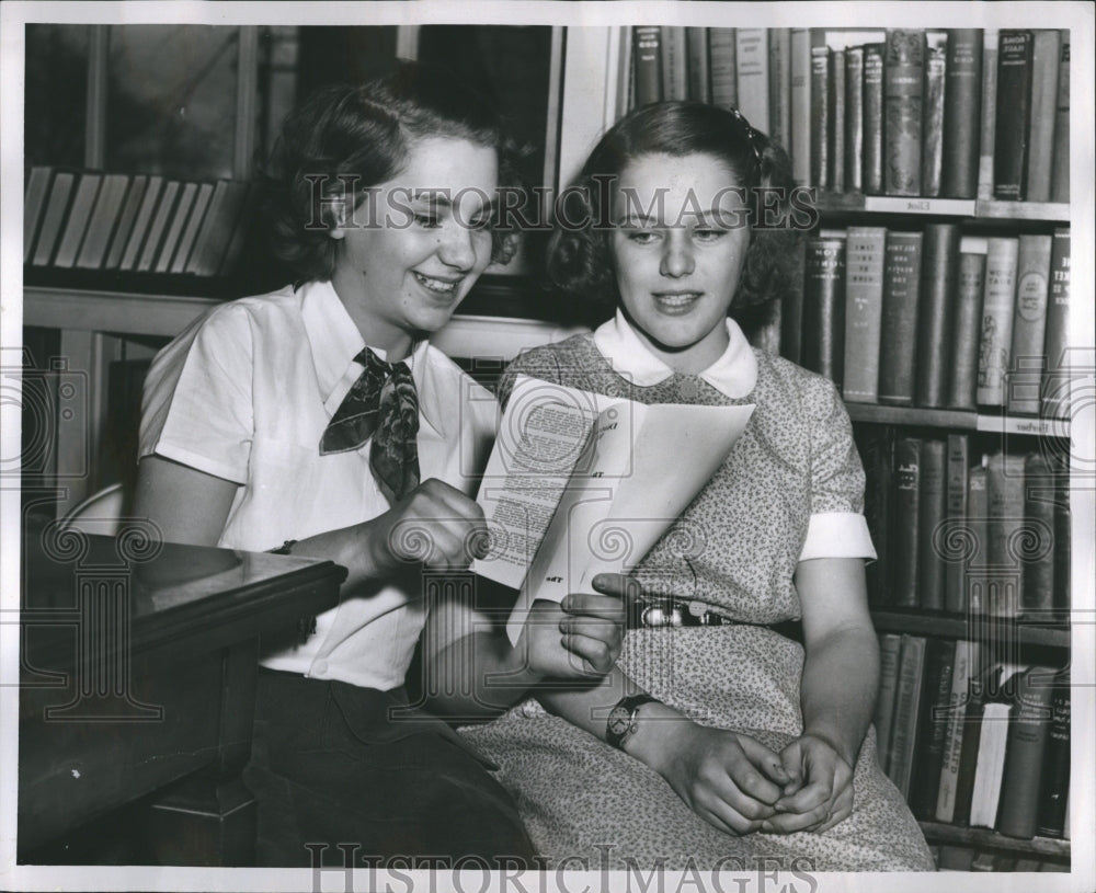 1953 Press Photo Spelling bee Jonna Lee Mccartney - Historic Images