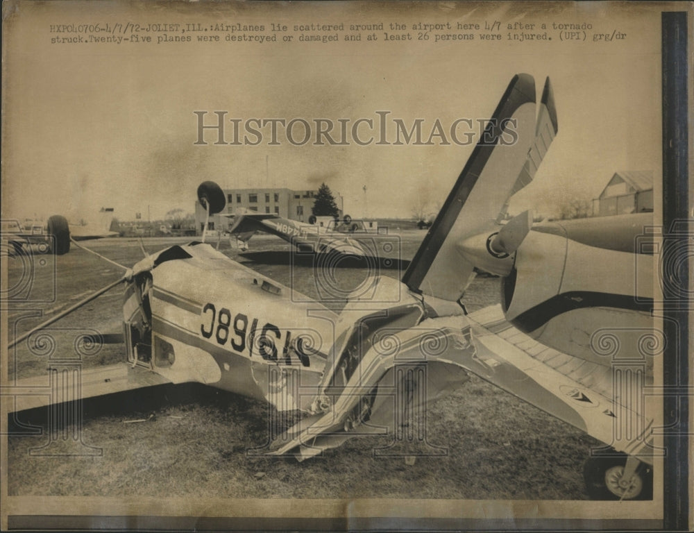 1972 Tornado Aeroplane damage - Historic Images