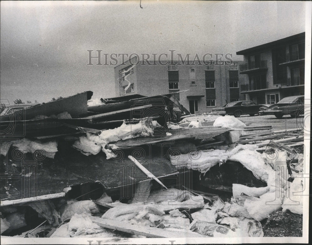 1969 Tornado winds apartment constructions - Historic Images