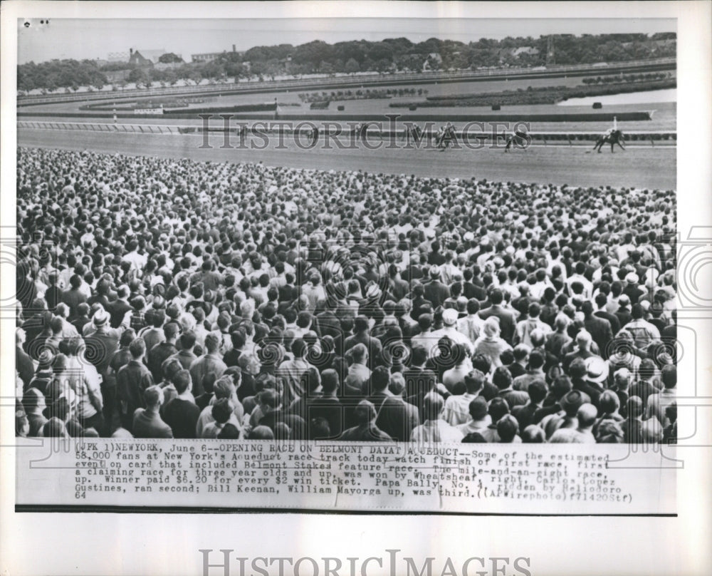 1964 Horse racing tracks Aqueduct New York - Historic Images