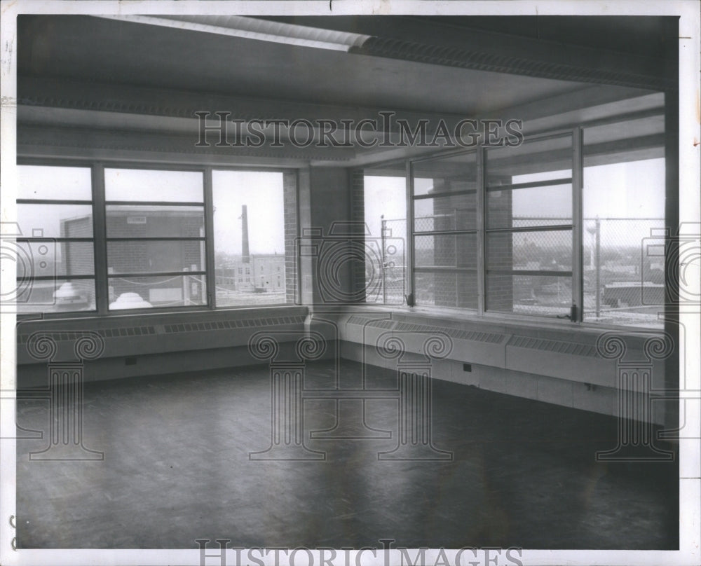 1959 rec room Lathrop elderly residents - Historic Images
