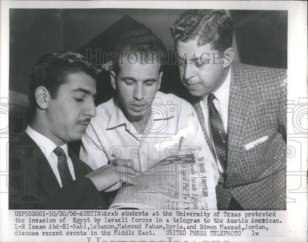 1956 Arab Students at University of Texas - Historic Images