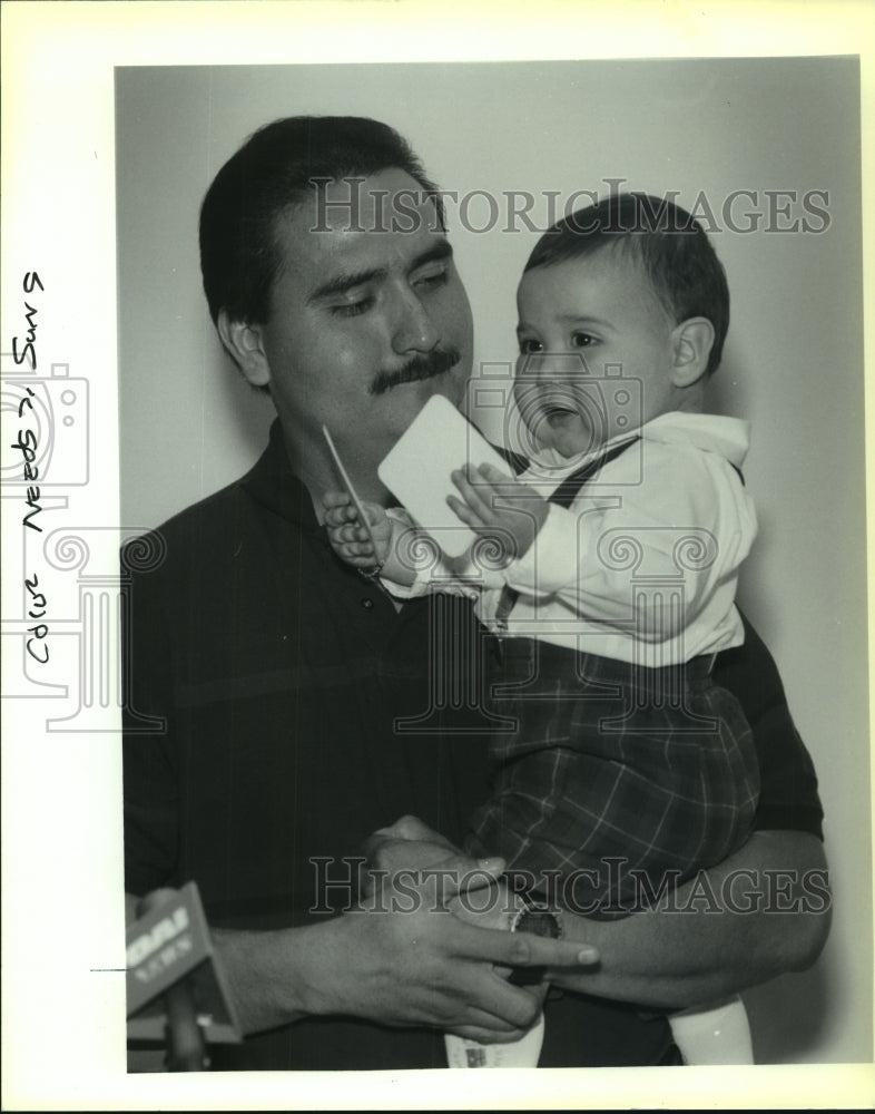 1993 Press Photo Christian Aldana, Baby Bone Marrow Transplant Recipient - Historic Images