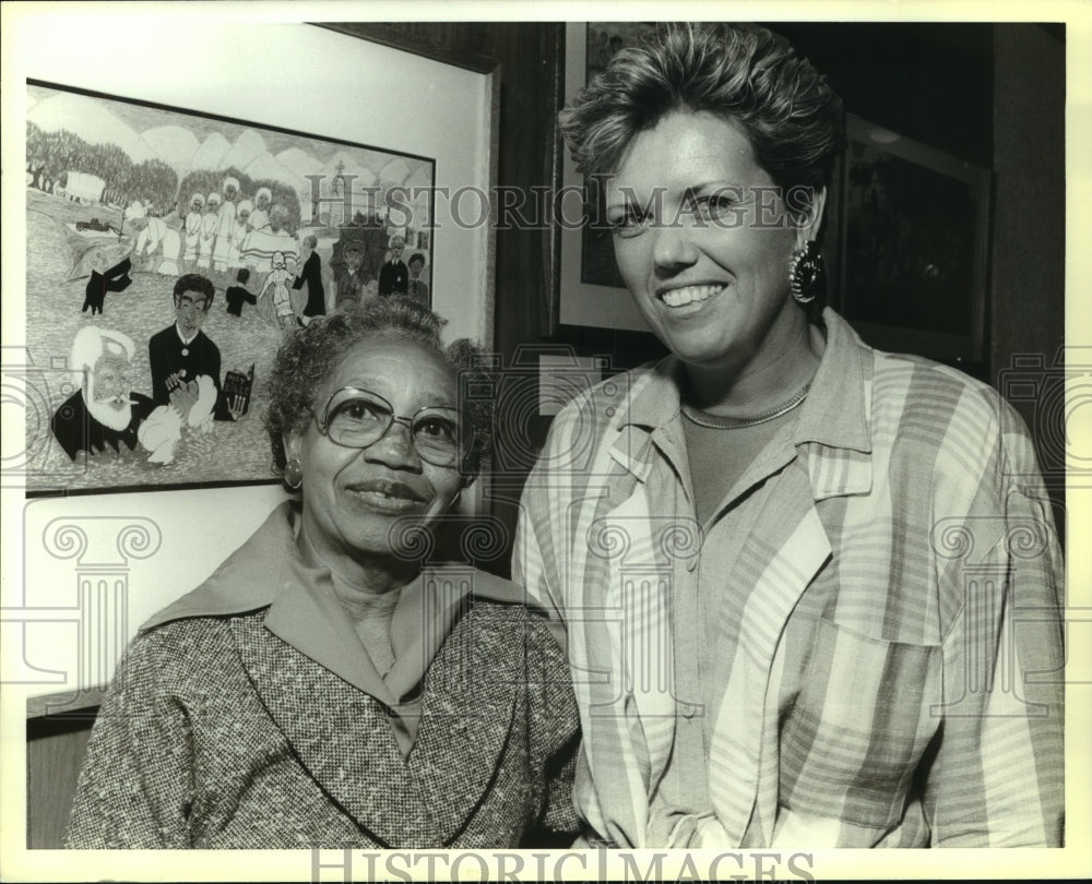 1989 Mrs. John W. Banks, Widow of Artist at Exhibit Opening - Historic Images