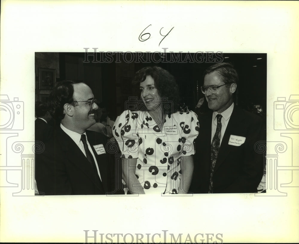 1987 David Oppenheimer, Debby Ackerman, Bill Wyatt at Four Seasons - Historic Images