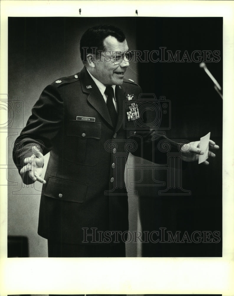 1992 Lieutenant Colonel Hector M. Acosta at Kelly Air Force Base - Historic Images