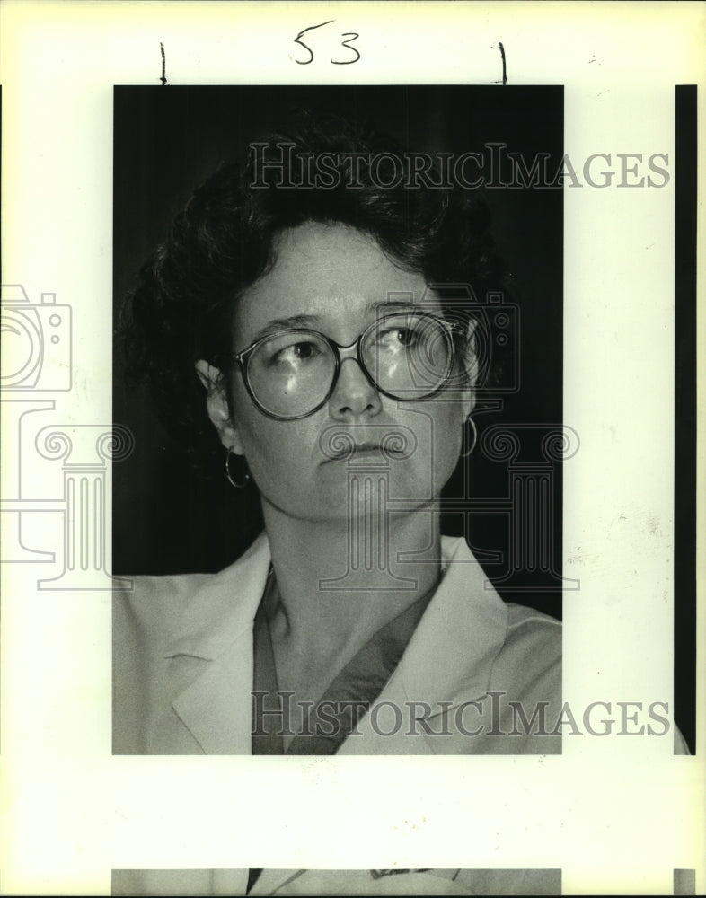 1987 Press Photo Dr. Deborah K. Adcock, Lung/Heart Transplant, Med Center - Historic Images
